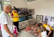 巾帼志愿暖人心，共护非遗守健康—长坡镇巾帼志愿者探访农民版画家